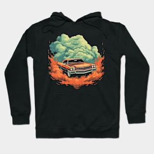 VINTAGE CAR, COLORED CARTOON STYLE Hoodie